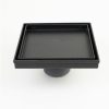 Bath & Kitchen Products B&K Square Models | 6-In Matte Black Tile-In Square 2-In Shower Drain