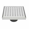 Bath & Kitchen Products B&K Square Models | 6-In Polished Chrome Compact Grid Pattern Square 2-In Shower Drain