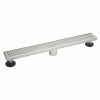 Bath & Kitchen Products B&K Linear Models | 36-In Polished Chrome Compact Grid Pattern Linear 2-In Shower Drain