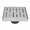 Bath & Kitchen Products B&K Square Models | 6-In Brushed Nickel Off-Set Pattern Square 2-In Shower Drain